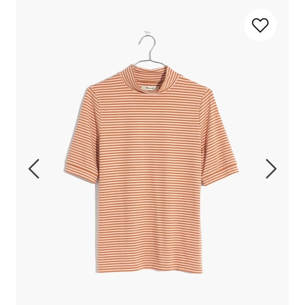 Madewell Striped Drapey Mockneck Top